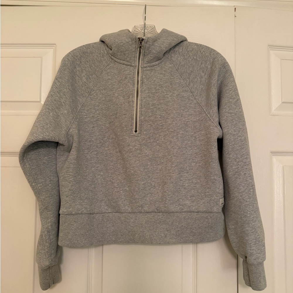 Vuori Restore Half Zip Hoodie Light Heather Gray Women’s Size Small